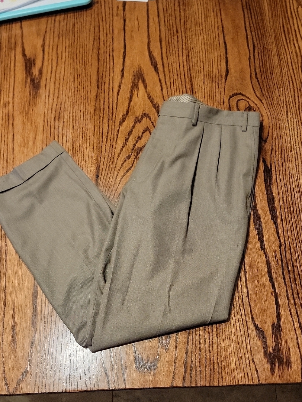 Ralph Lauren Men's Pleated Dress Pants - Olive/Taupe